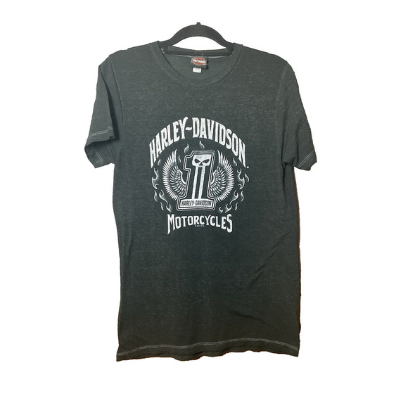 HARLEY DAVIDSON x PUNISHER Burnout Tee Shirt Mens Sz S Biker Motorcycle Moto - Picture 1 of 7